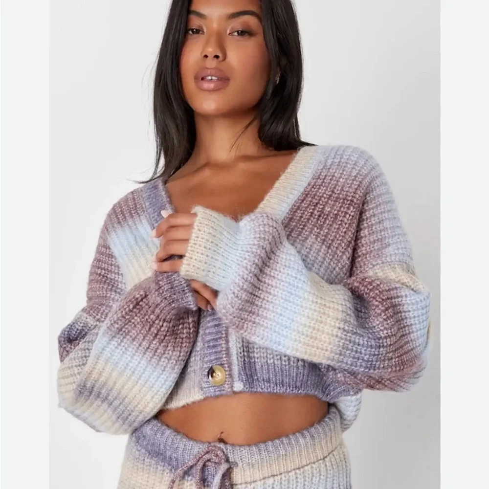 Lulu's Pastel Ombre Knit Cardigan - Picture 1 of 4